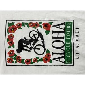 Vintage Kula Maui Hawaii T-shirt Aloha Bicycle Tours Tee -L